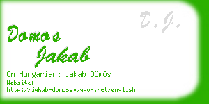 domos jakab business card